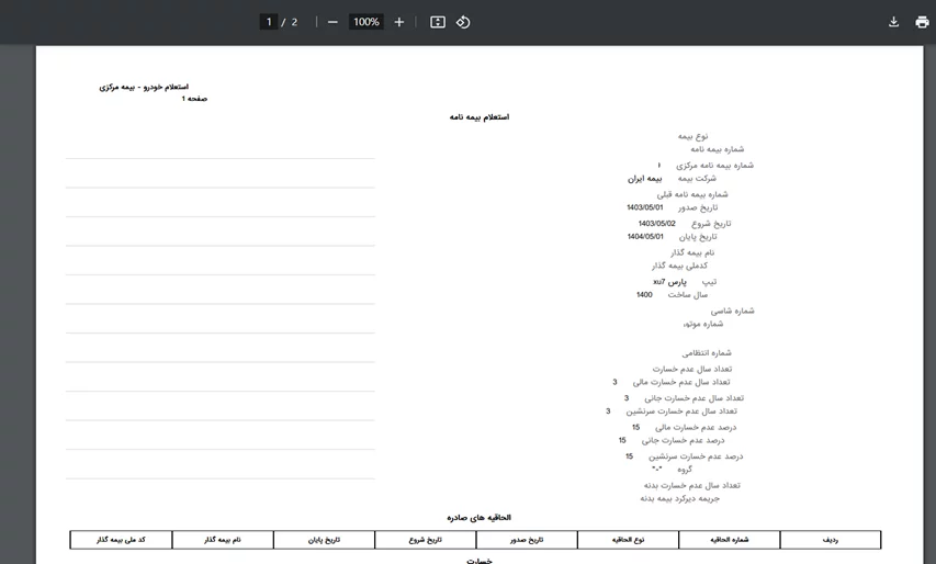 استعلام بیمه شخص ثالث با کد یکتا در سایت ازکی