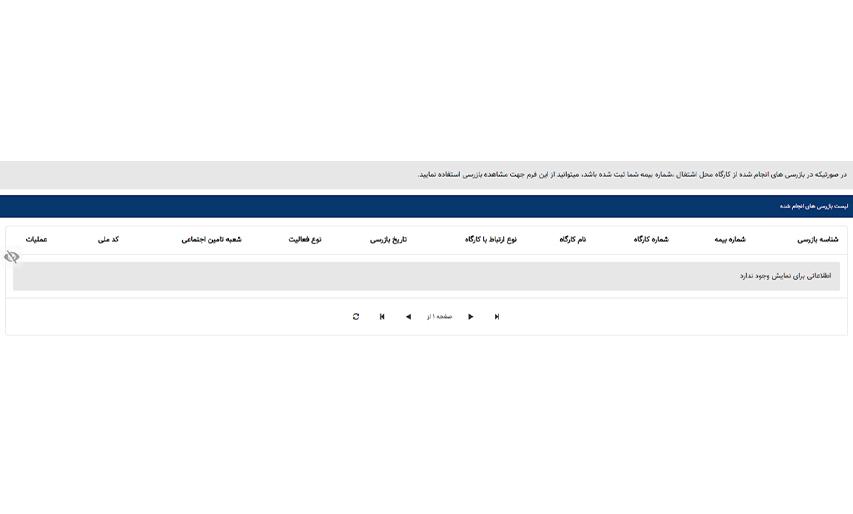  بازرسی انجام‌شده توسط سازمان تامین اجتماعی