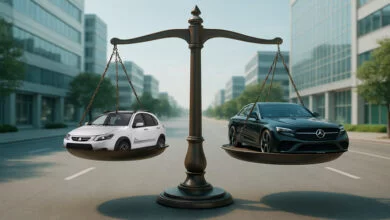 حکم دادگاه در تصادف خودرو نامتعارف